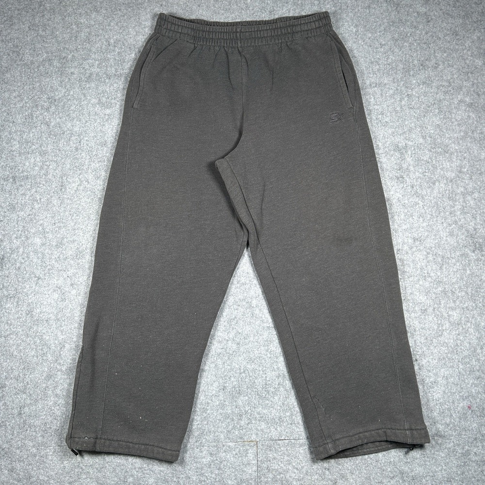 Vintage Starter Sweatpants Men's‎ Size Large Grey Baggy Wide Leg 2000s y2k